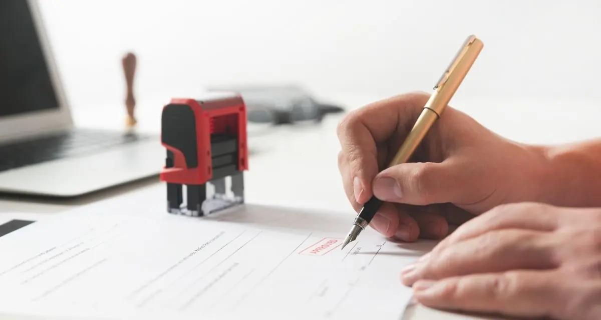 Documents with seals ready for apostille